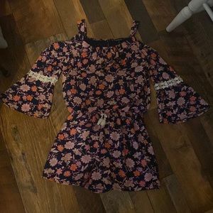 Girls Floral Romper